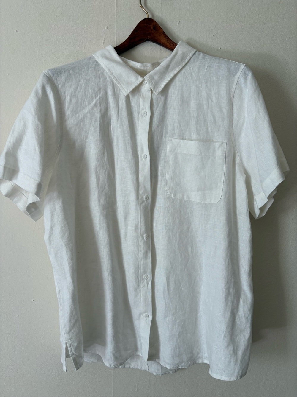 Seasalt Cornwall linen shirt short sleeves button up NWT